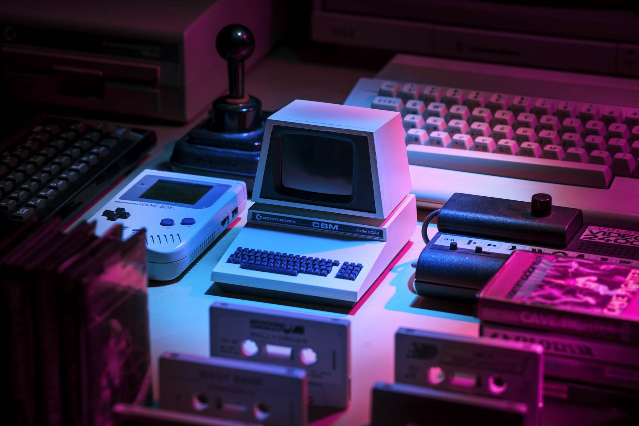 Retro cyber aesthetic hardware